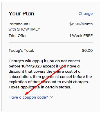 Paramount+ Free Trial Coupon Code