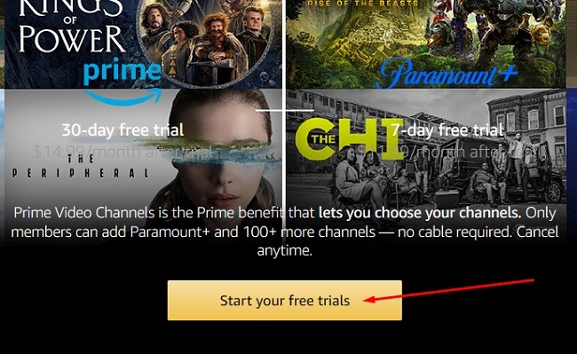 Start Prime Video Paramount+ Trial