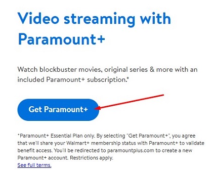 Walmart+ Paramount+ Free Trial