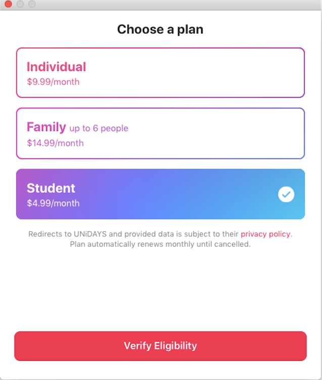 apple music student discount 