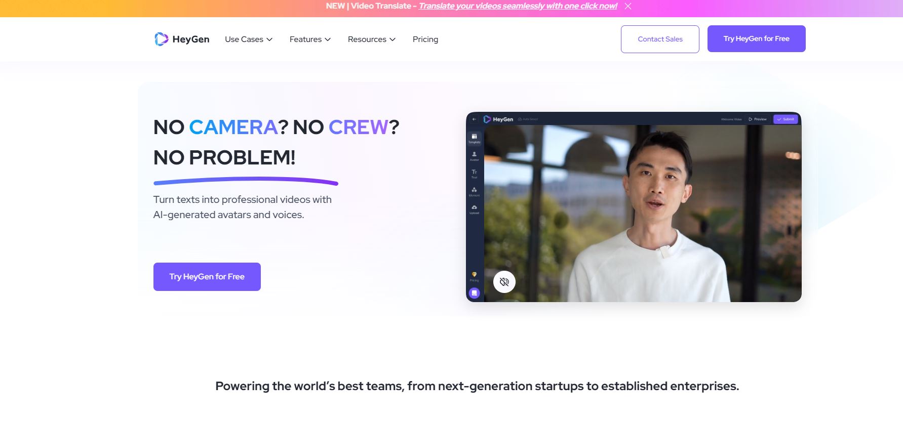 heygen homepage