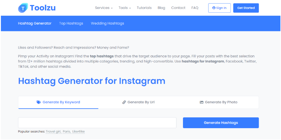 Toolzu - Instagram Generator