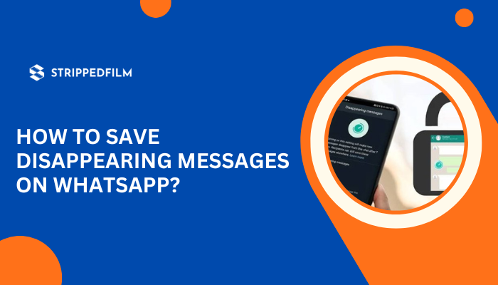 How To Save Disappearing Messages On WhatsApp