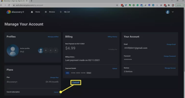 Click on the Cancel Click on the Cancel