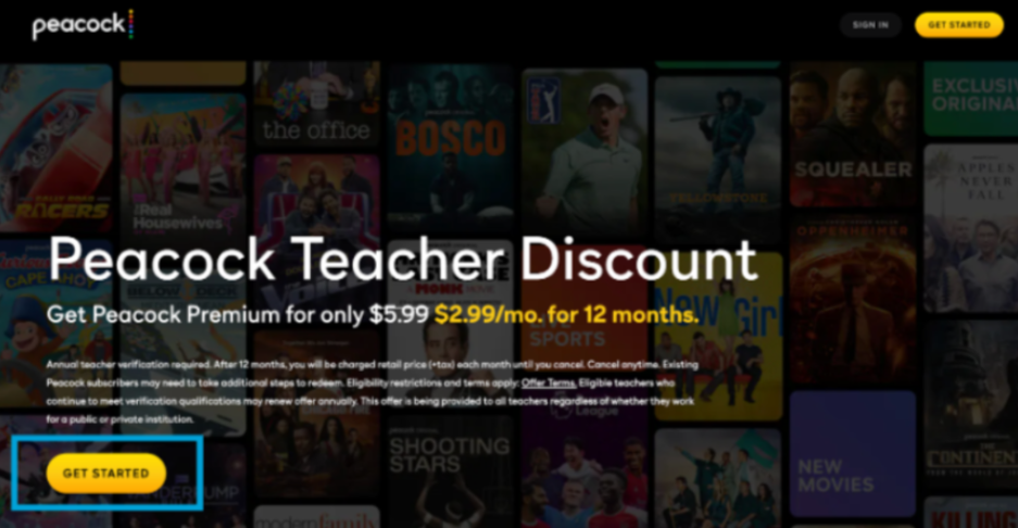 Peacock Teacher Discount